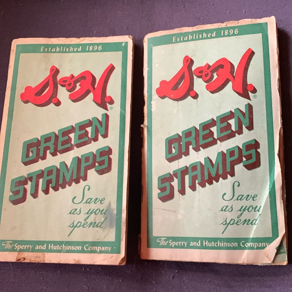 Vintage complete S&H green stamp booklets.
